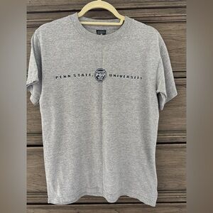 Penn State University Gray T-Shirt EUC 100% Cotton Collegiate Graphic Tee Medium